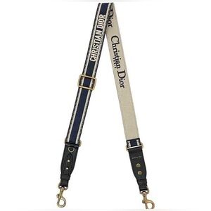 Christian Dior Shoulder Strap f-21346 Navy Beige Strap Only